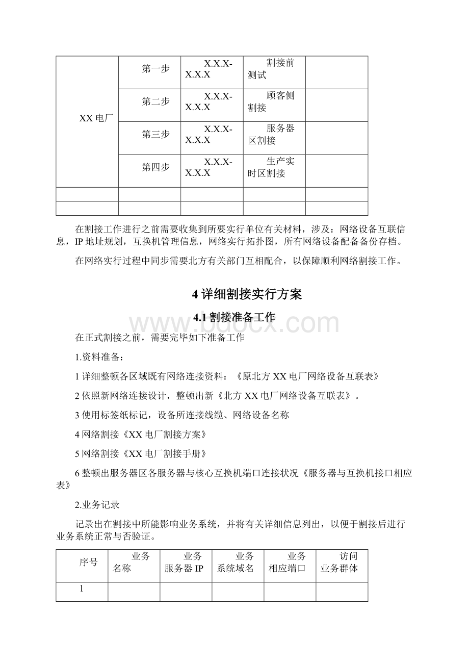 项目割接方案模板样本Word下载.docx_第3页