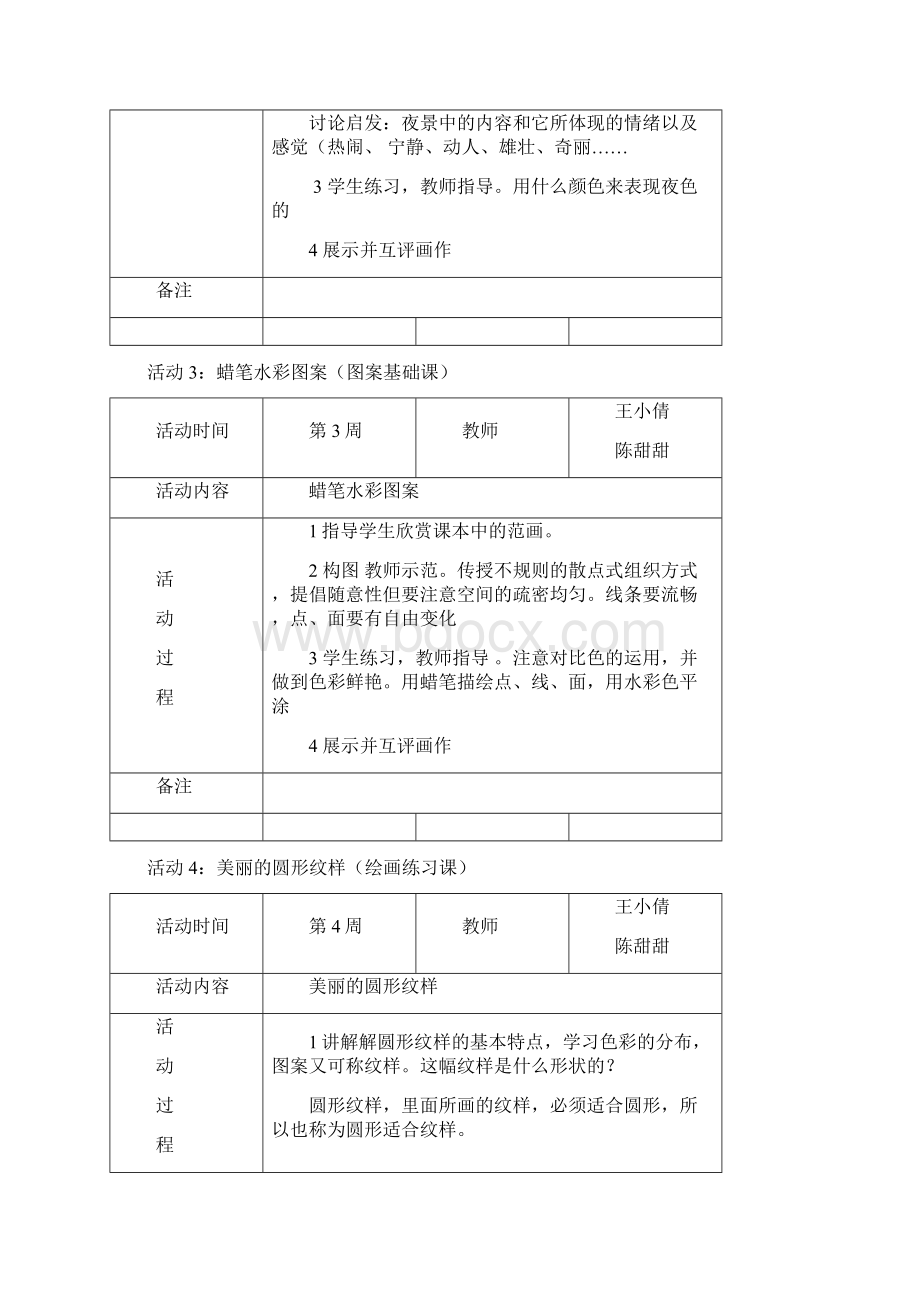 美术兴趣小组活动教案及活动记录.docx_第2页