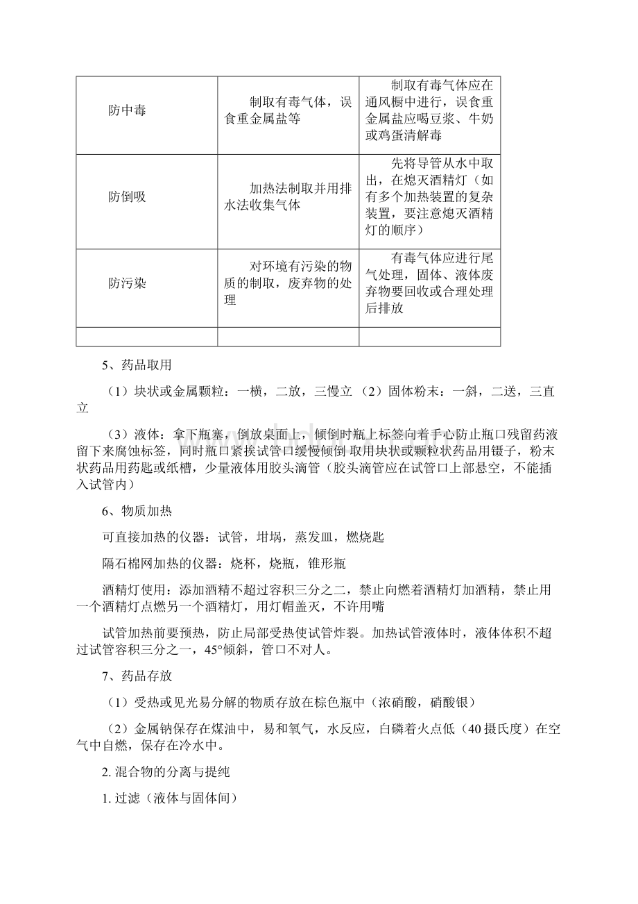 高一化学必修一第一章知识点汇编.docx_第3页