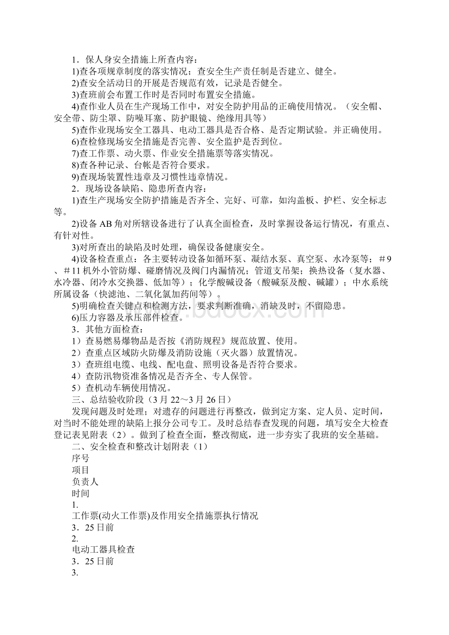 发电厂班组春季安全大检查总结.docx_第2页