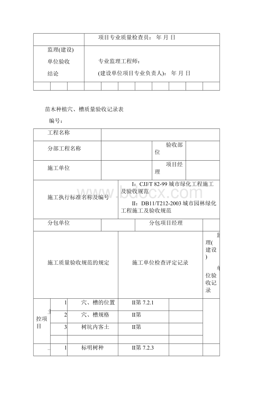 园林绿化工程验收表格Word文档下载推荐.docx_第2页