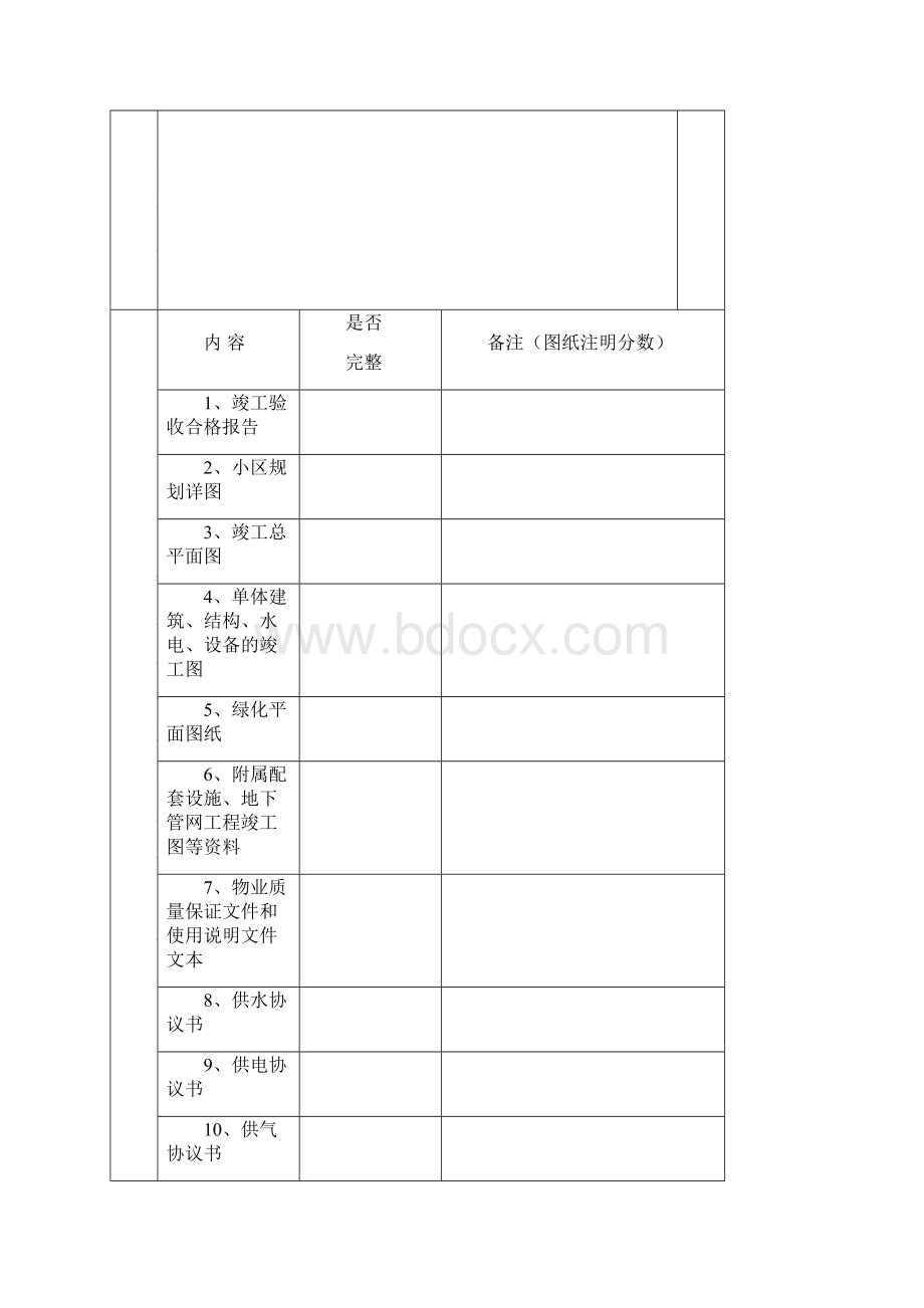 新建住宅物业承接验收备案申请表Word文档格式.docx_第3页