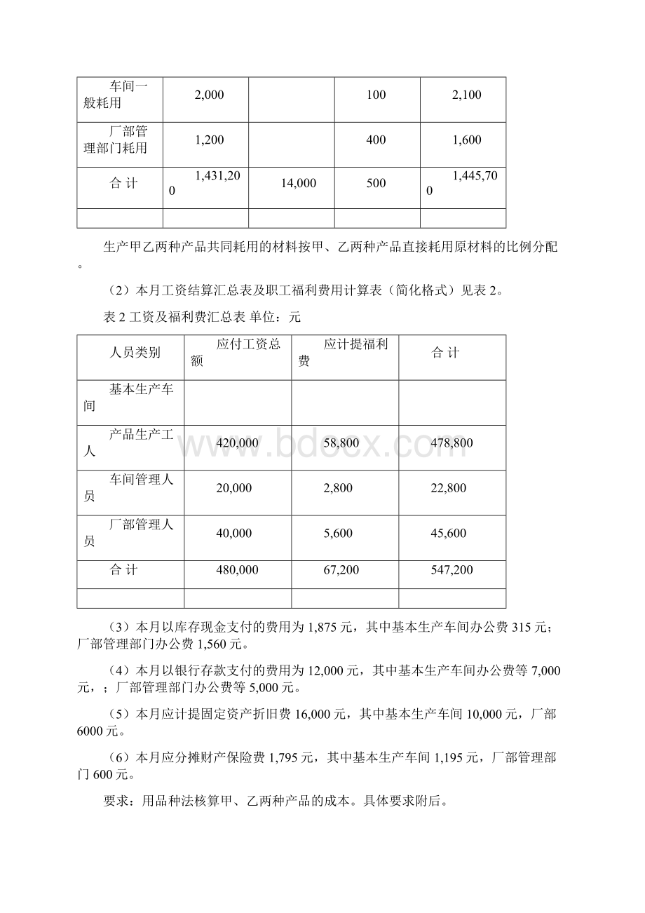 成本会计第三章练习题答案第四版复习课程.docx_第2页