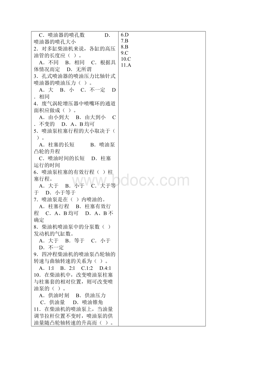 柴油机燃料供给系试题.docx_第2页