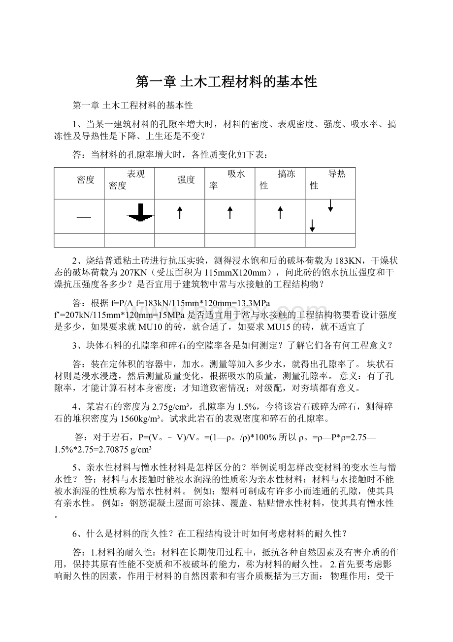 第一章 土木工程材料的基本性.docx_第1页