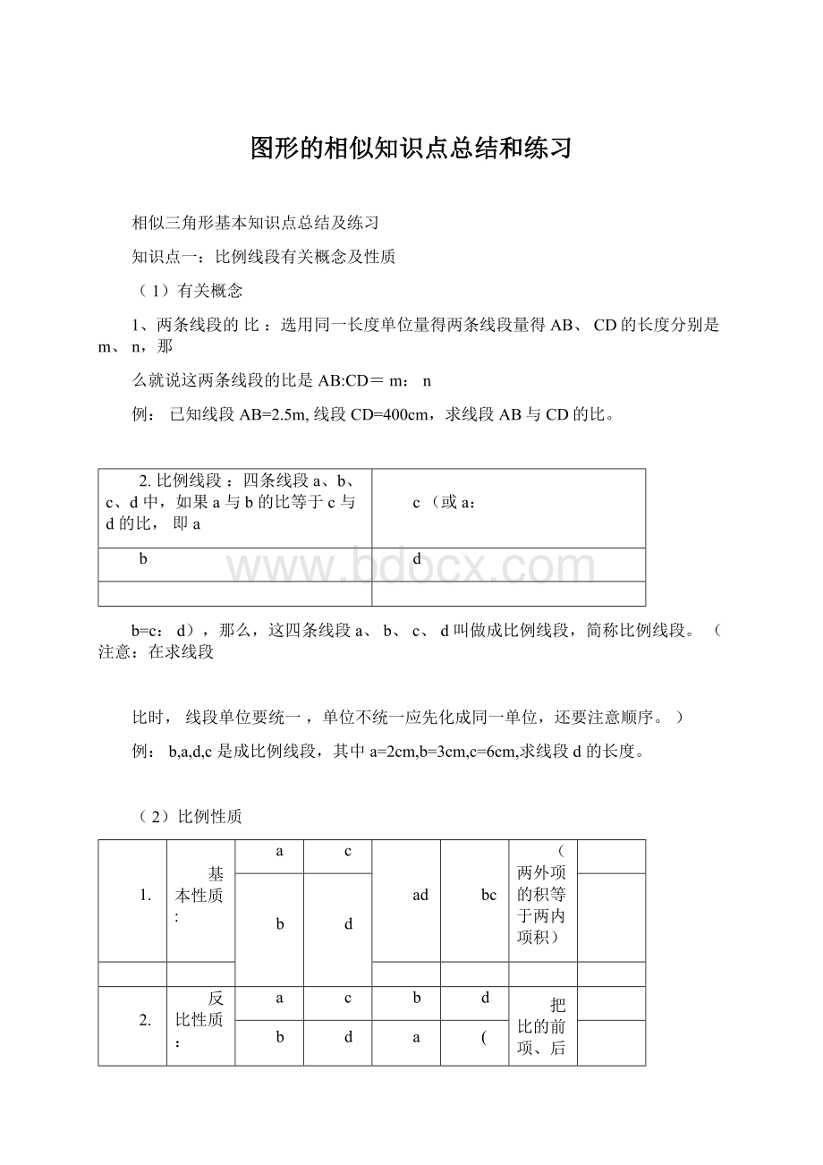 图形的相似知识点总结和练习Word文件下载.docx_第1页