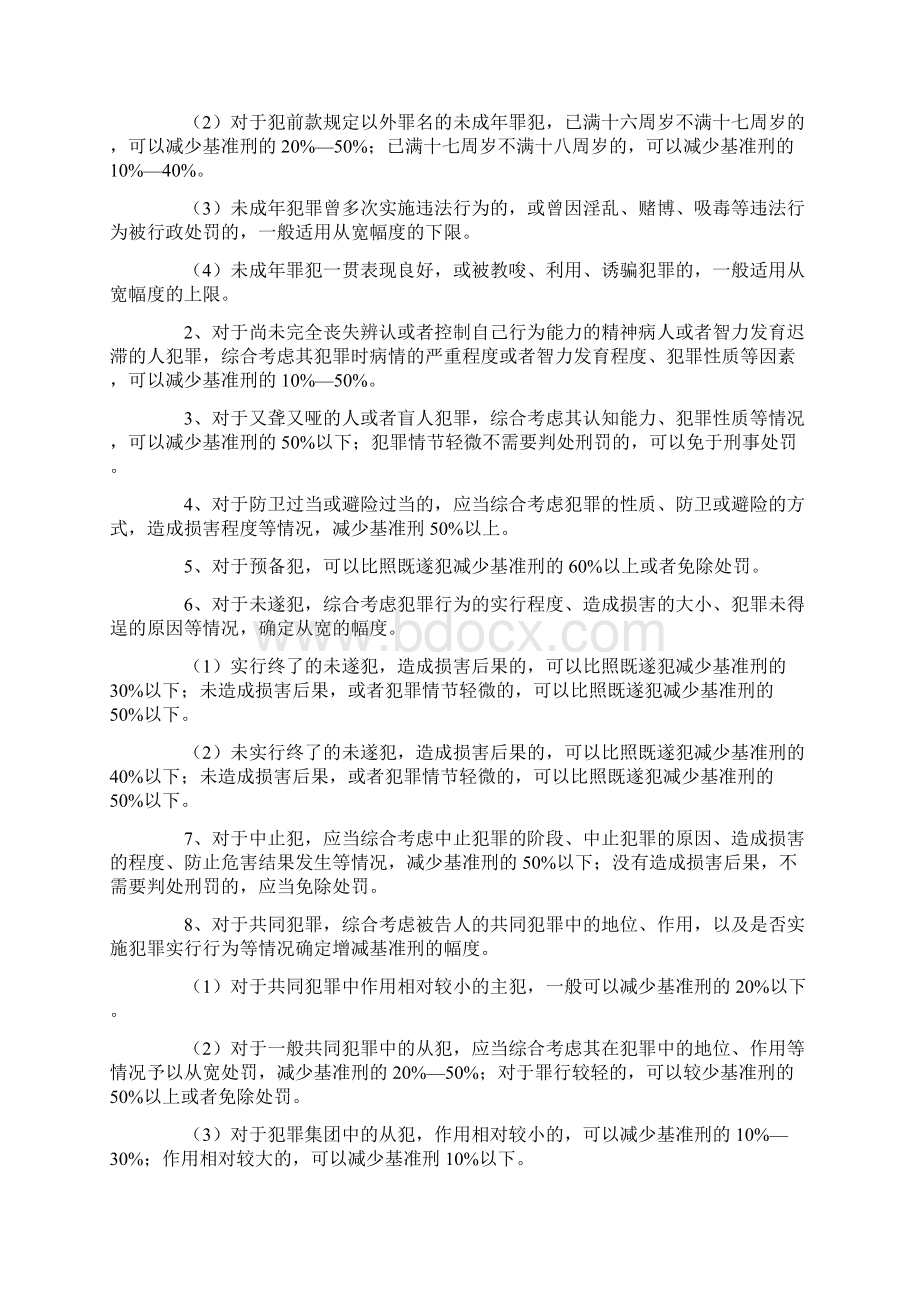 黑龙江省高级人民法院《量刑指导意见》实施细则.docx_第3页