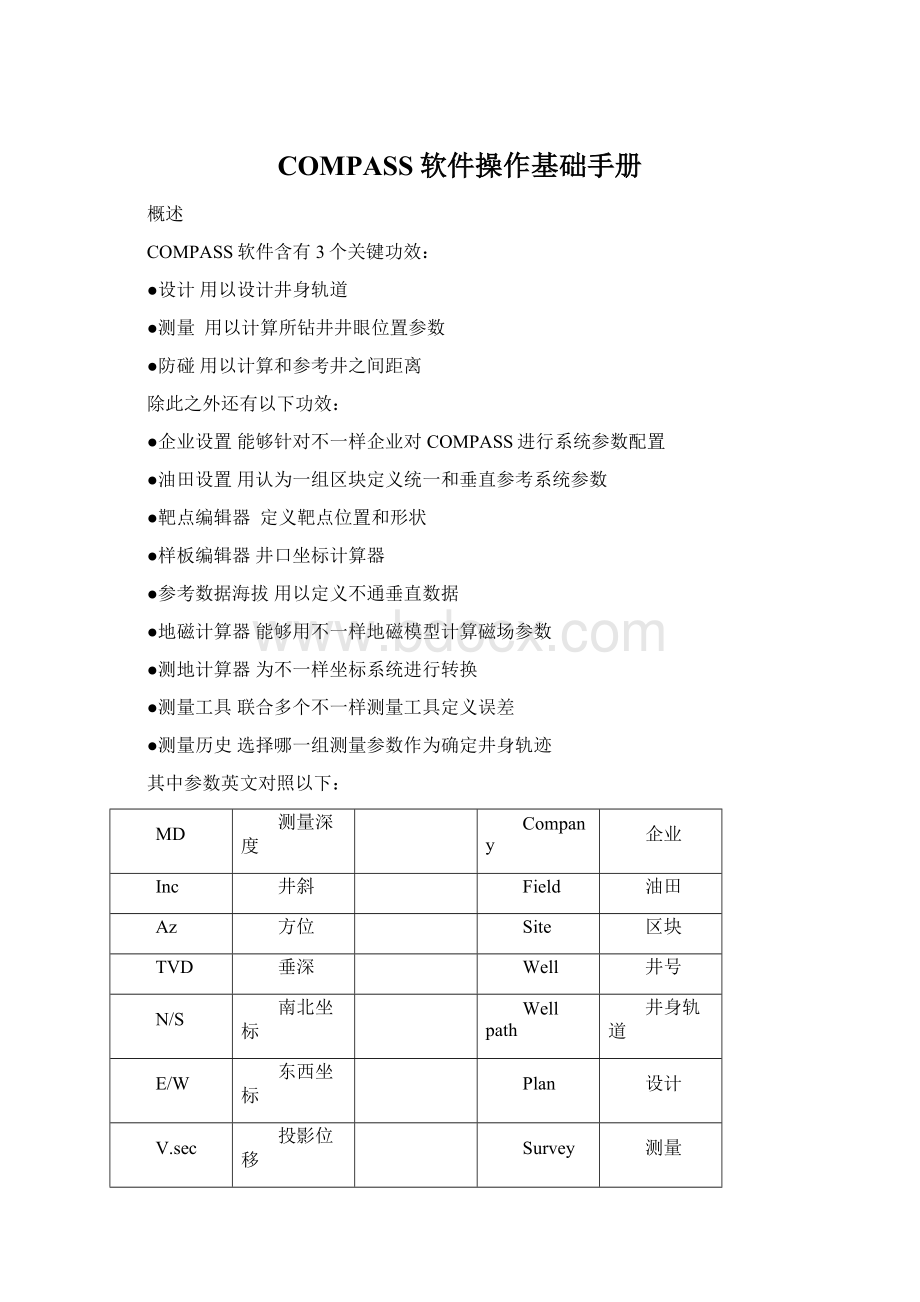 COMPASS软件操作基础手册.docx