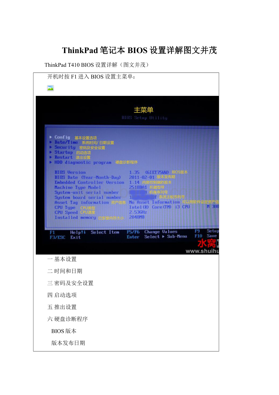 ThinkPad笔记本BIOS设置详解图文并茂.docx_第1页