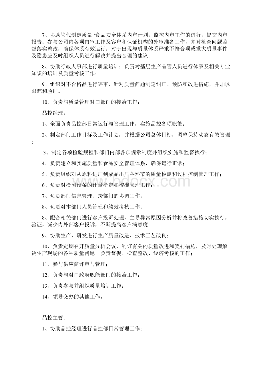 品控部组织架构和岗位职责.docx_第2页