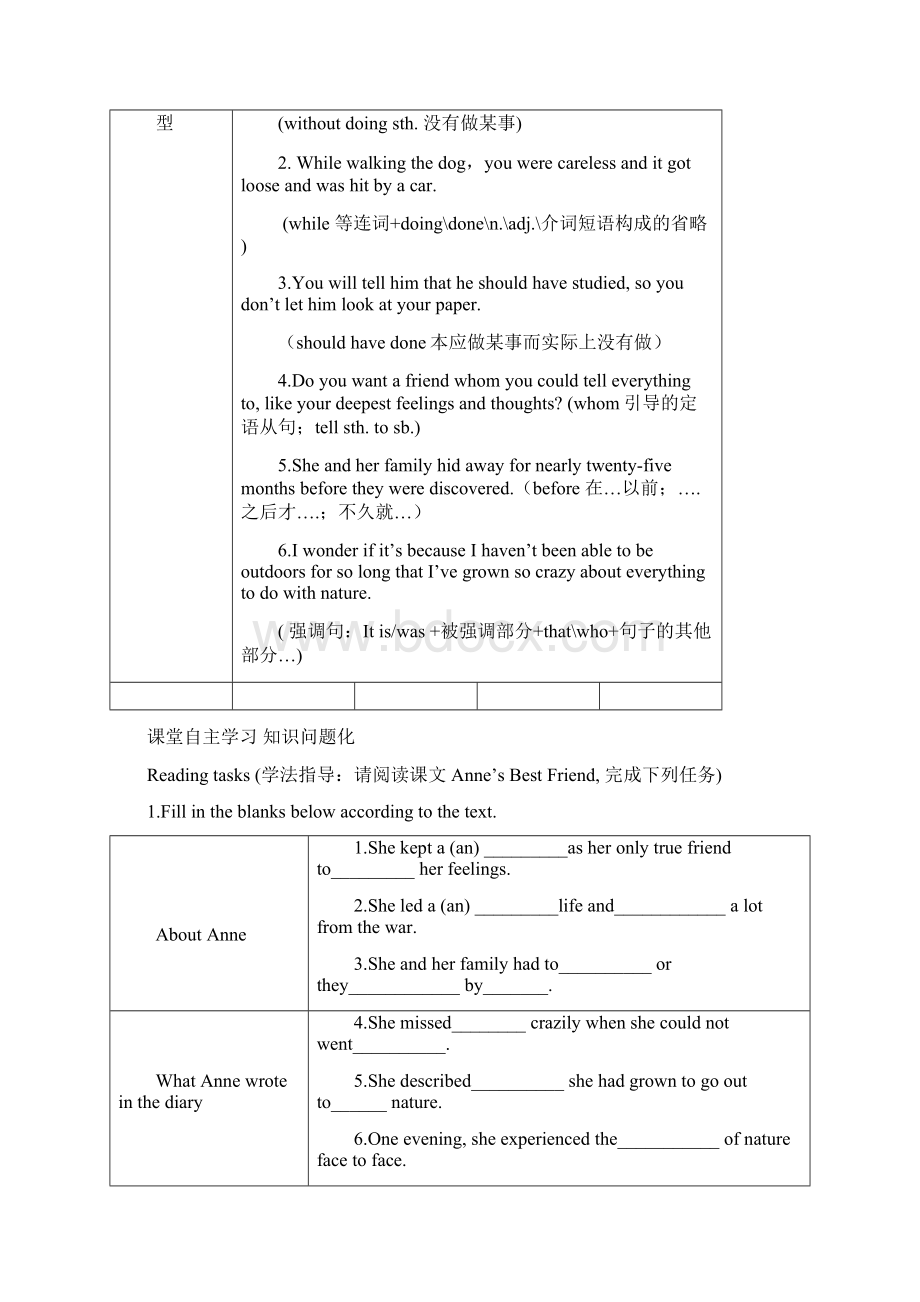 高中英语必修一第一单元导学案Word文档下载推荐.docx_第3页