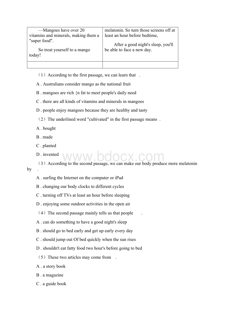 新目标版Go for it学年初中英语八年级下学期期末模拟复习卷五B卷Word文档下载推荐.docx_第2页