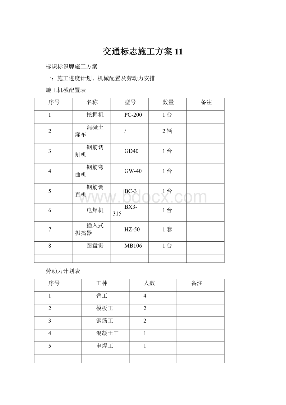 交通标志施工方案11.docx_第1页