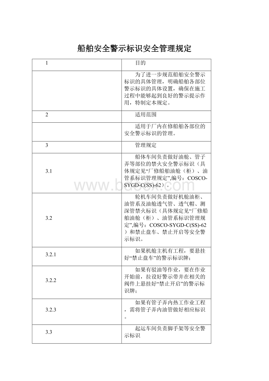 船舶安全警示标识安全管理规定.docx_第1页