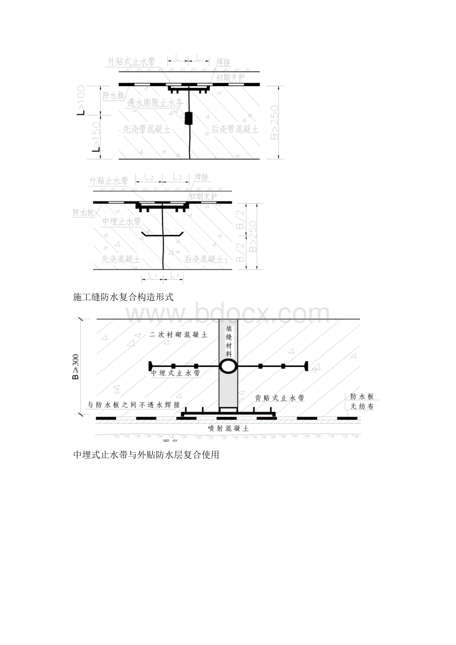 施工缝变形缝防水施工作业指导书Word格式文档下载.docx_第2页