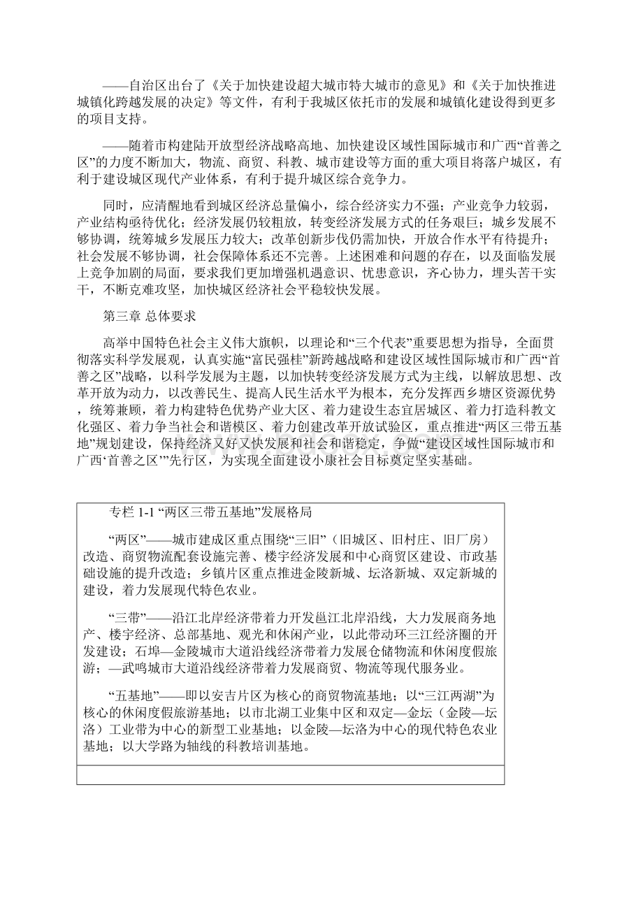 南宁市西乡塘区国民经济和社会发展第十二个五年规划纲要Word文档下载推荐.docx_第3页