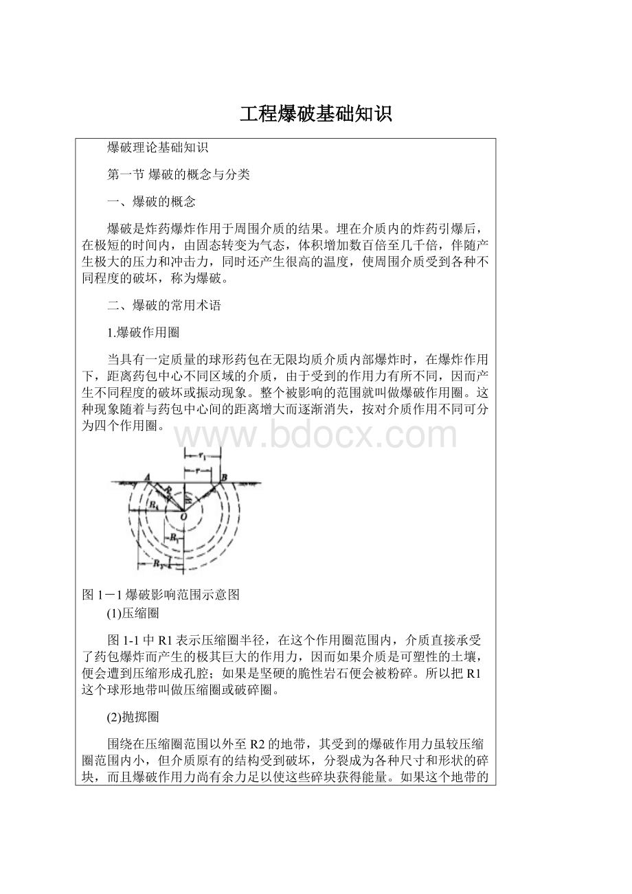 工程爆破基础知识Word文档格式.docx