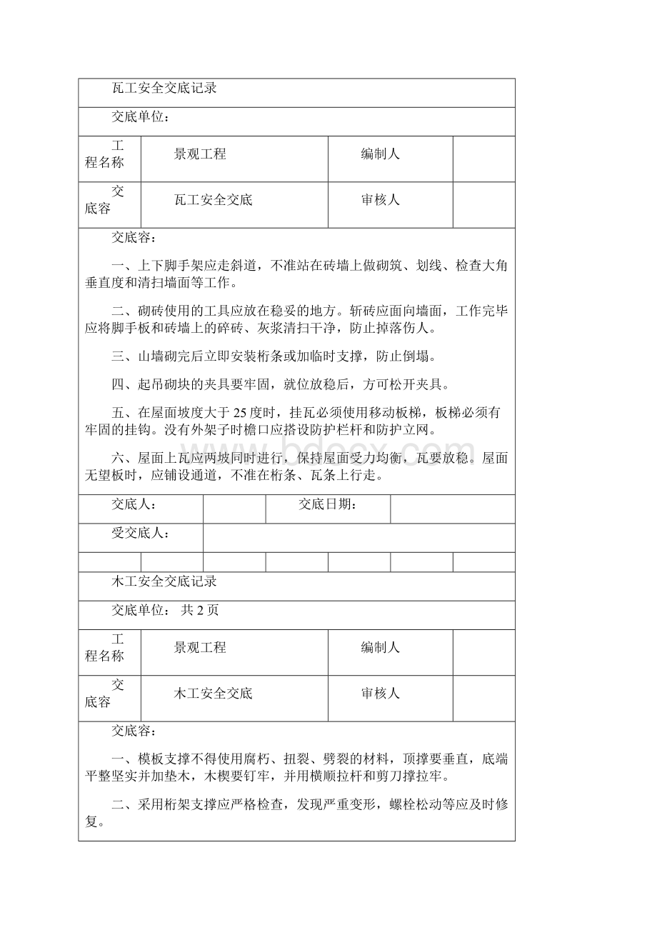 园林工程各工种安全技术交底大全专项技术方案设计Word文件下载.docx_第2页