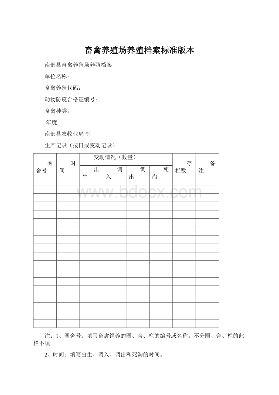 畜禽养殖场养殖档案标准版本.docx_第1页