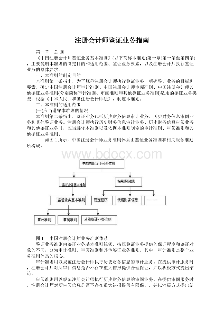 注册会计师鉴证业务指南Word格式文档下载.docx