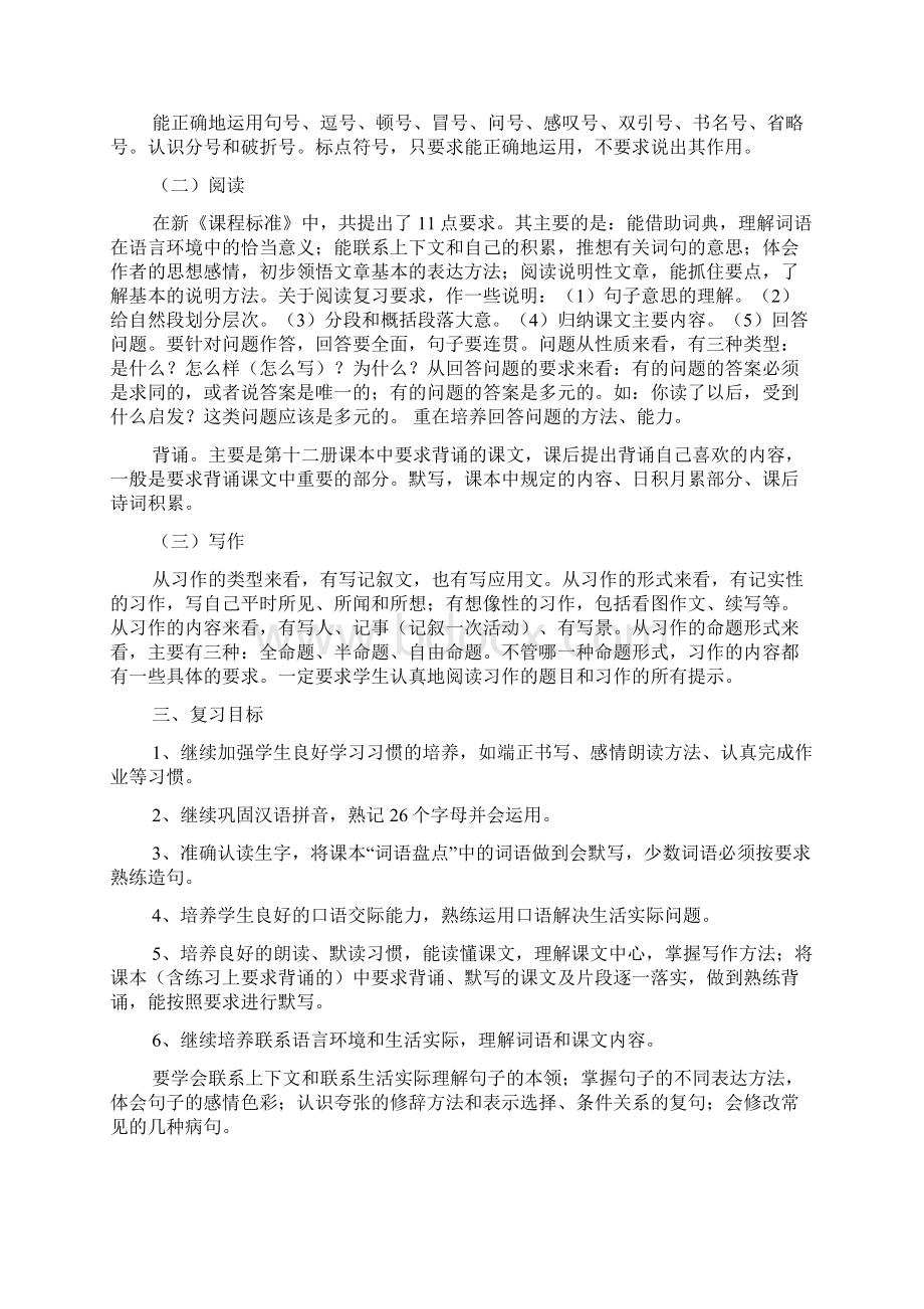 六年级第二学期的复习计划.docx_第2页