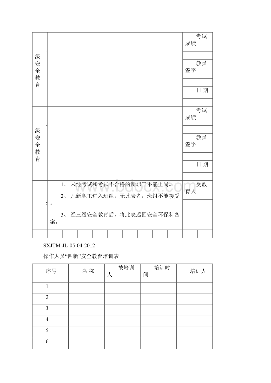 管理人员和作业人员年度安全生产教育培训及考核合格证明Word文档格式.docx_第2页