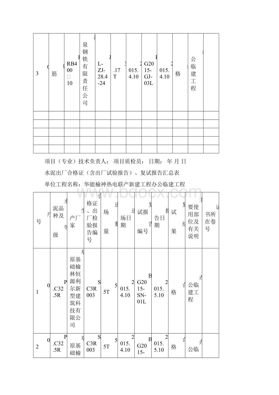 钢材合格证和复试报告汇总表.docx_第2页