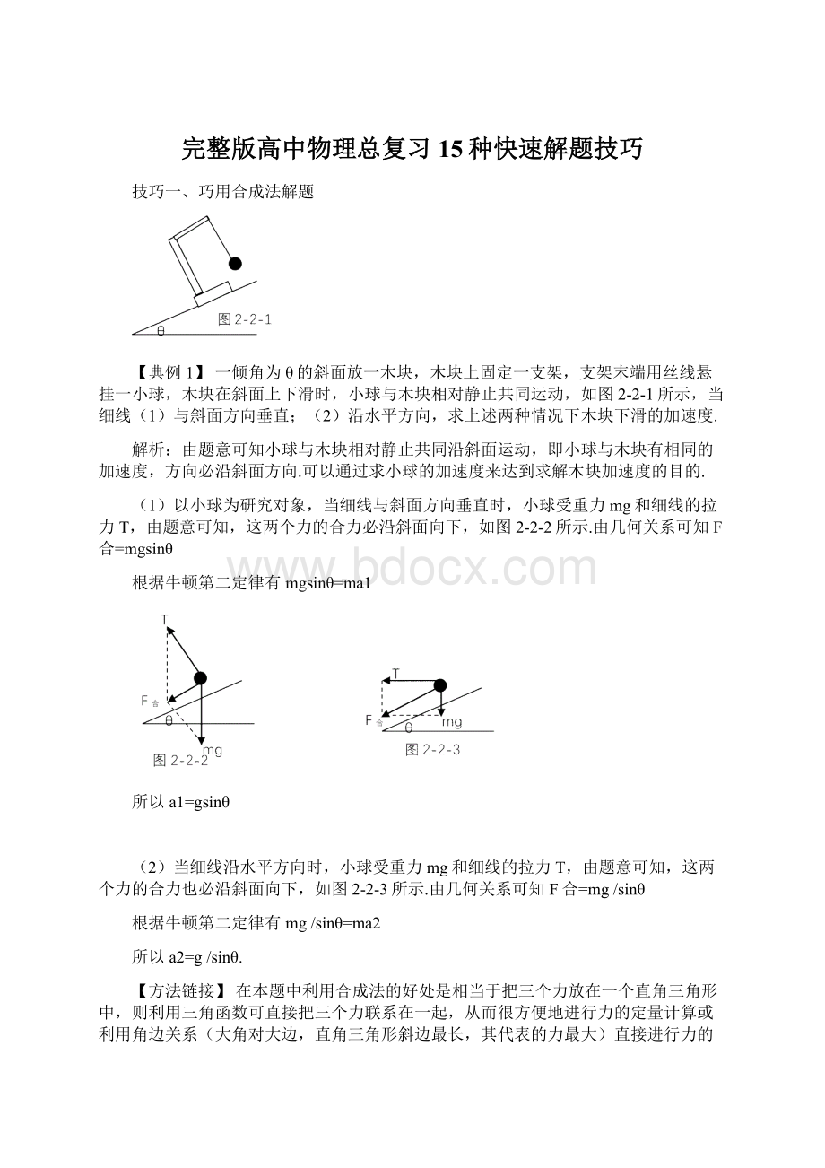 完整版高中物理总复习15种快速解题技巧Word文件下载.docx_第1页