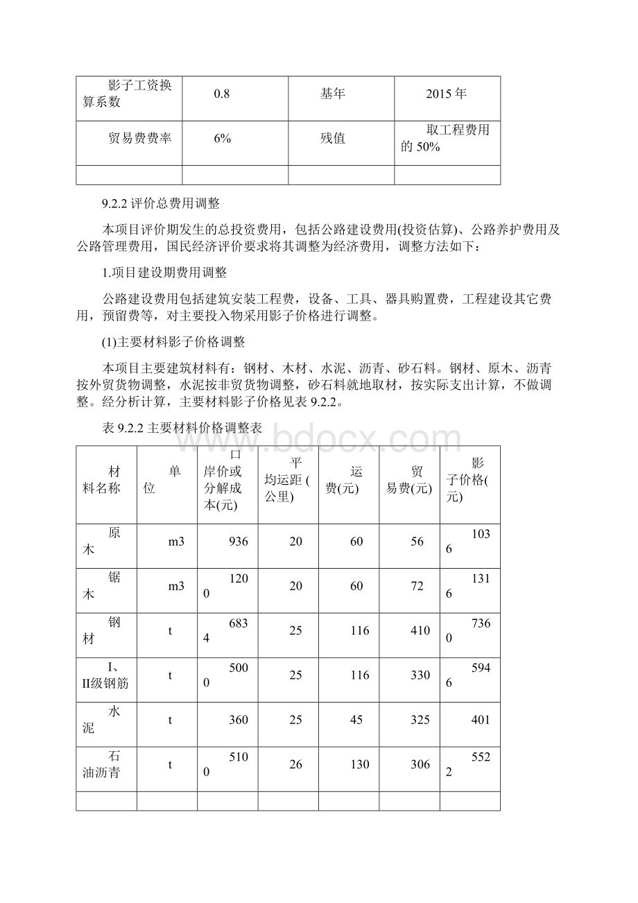 某市政工程可研报告经济评价文档格式.docx_第2页