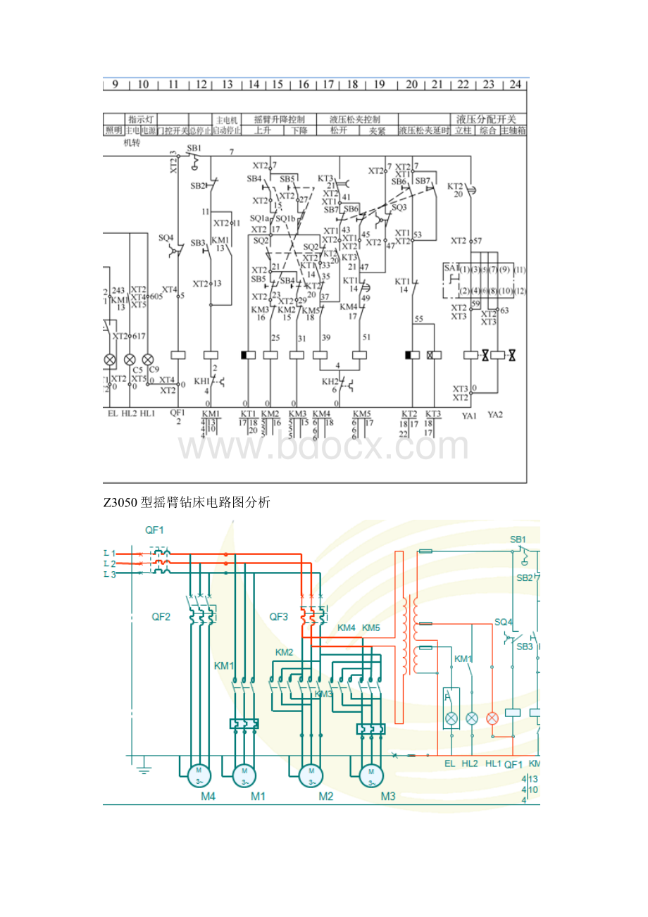 二Z3050摇臂钻床电气控制线路.docx_第3页