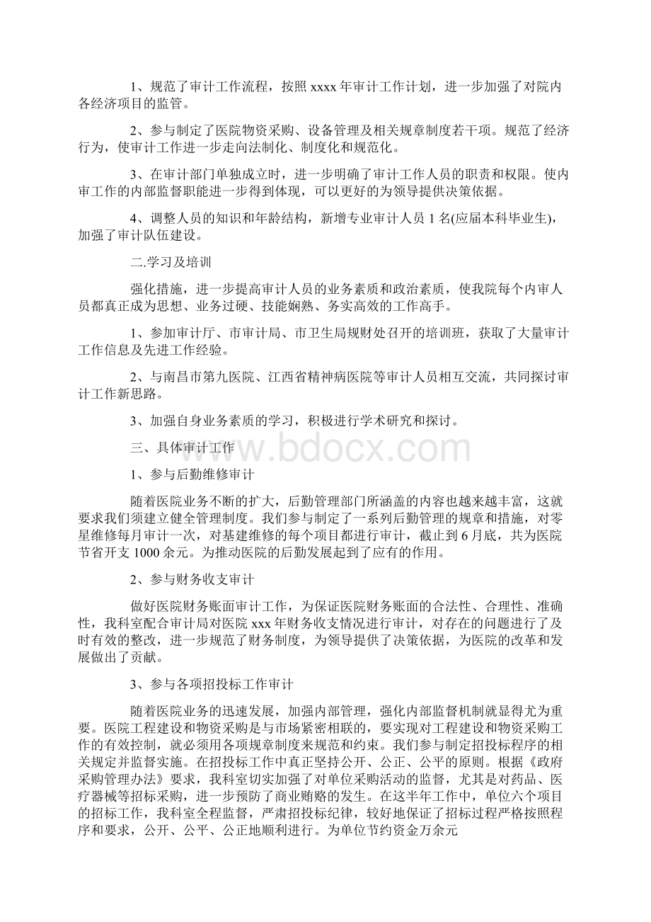 医院内部审计工作计划完整版.docx_第2页