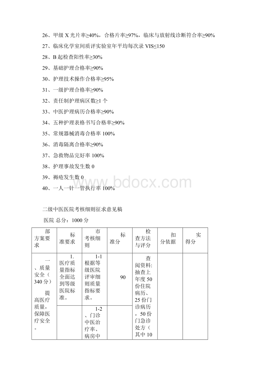 绩效考核二级中医医院考核细则 精品Word下载.docx_第2页