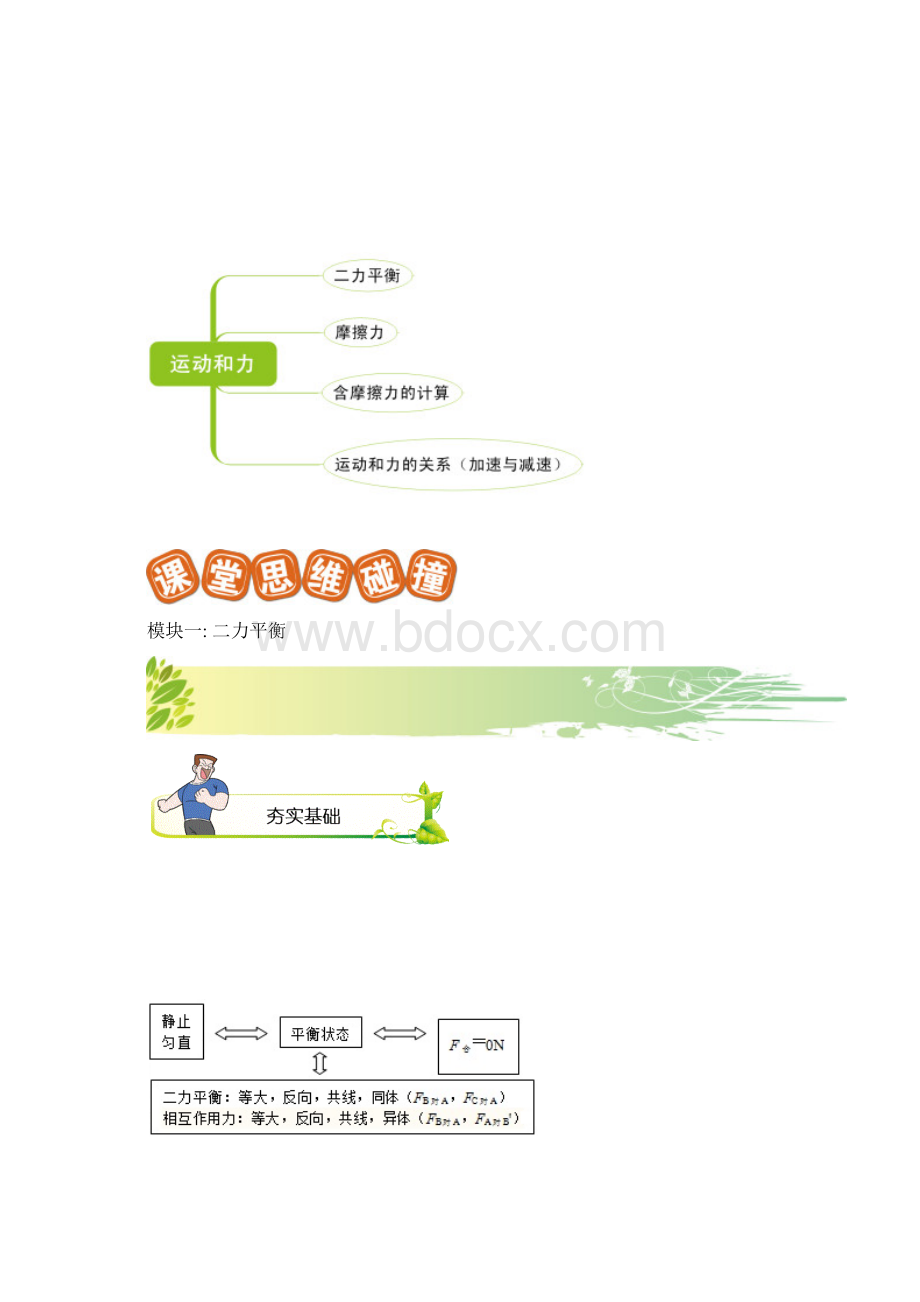 学年八年级物理下册 第八章 运动和力讲义 新版新人教版.docx_第2页