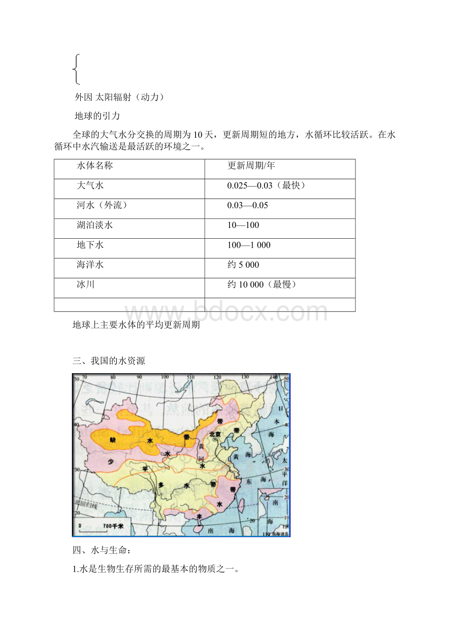 八年级上册 第一章 生活中的水 讲义一文档格式.docx_第3页