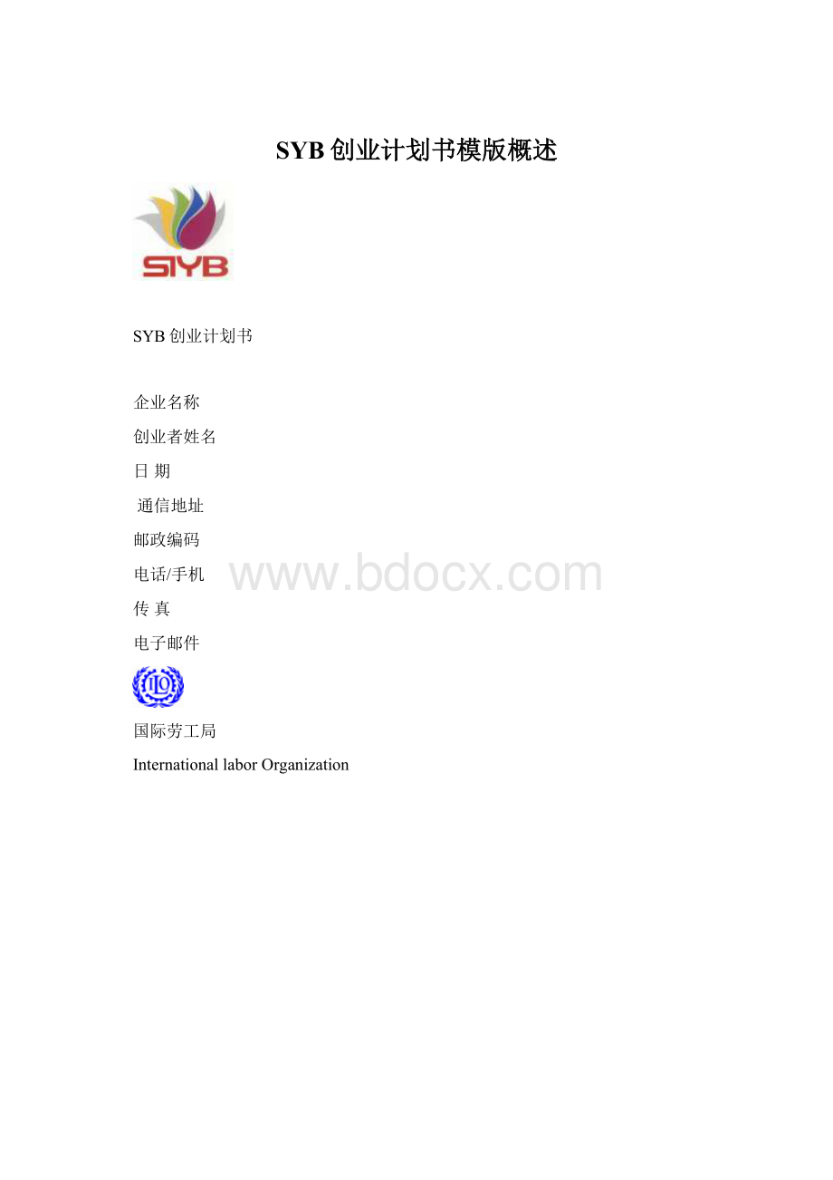 SYB创业计划书模版概述.docx_第1页