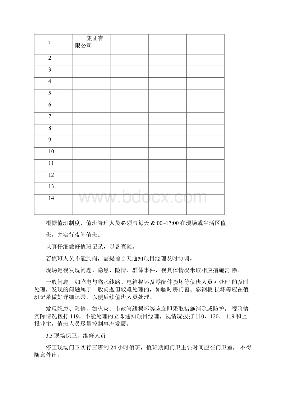 停工期间应急值守工作方案.docx_第3页