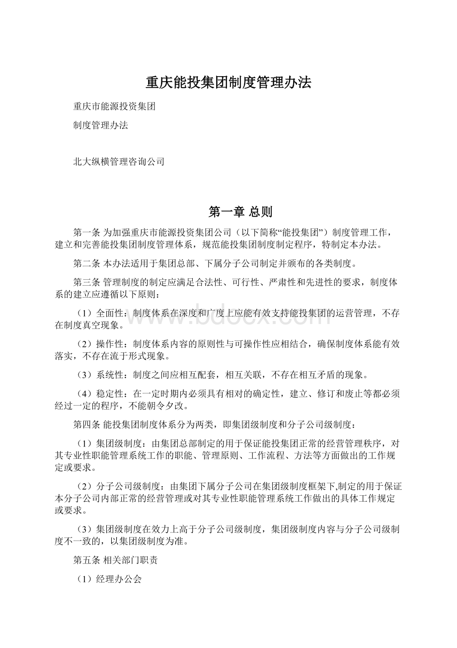 重庆能投集团制度管理办法.docx