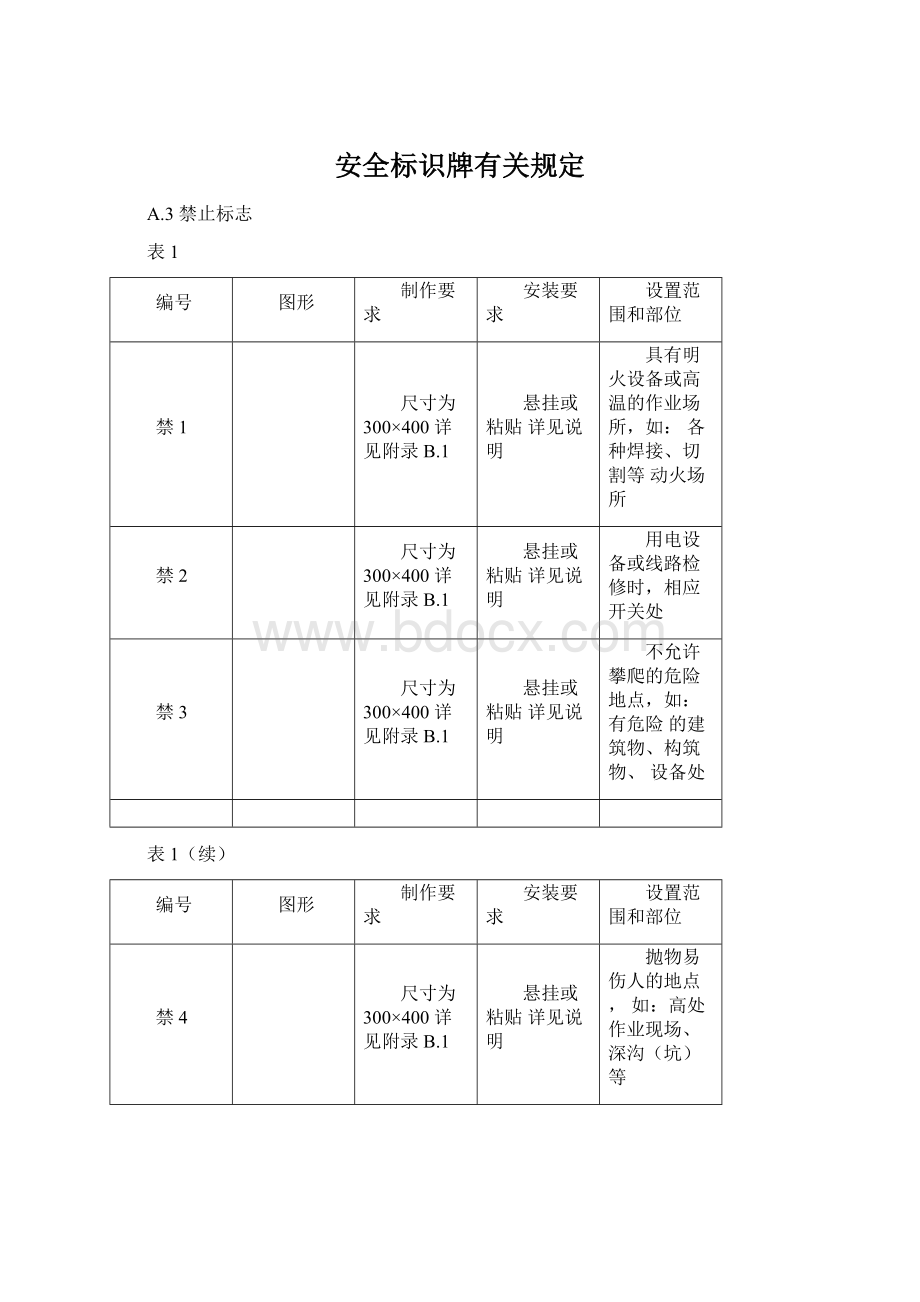 安全标识牌有关规定Word文档格式.docx