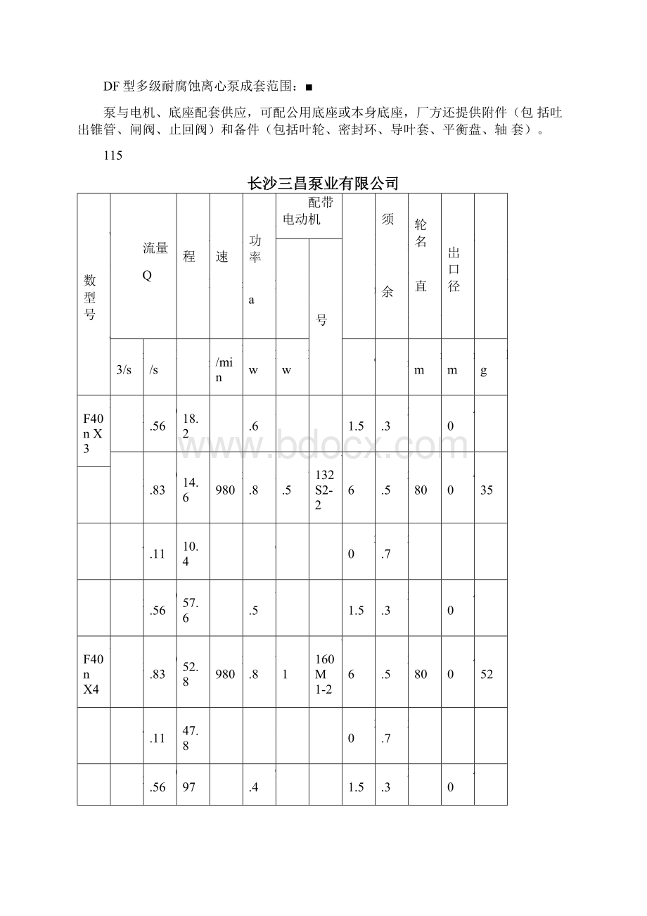 DY1225X2型卧式多级离心油泵选型报价生产厂家长沙三昌工业泵厂教学内容Word格式文档下载.docx_第2页