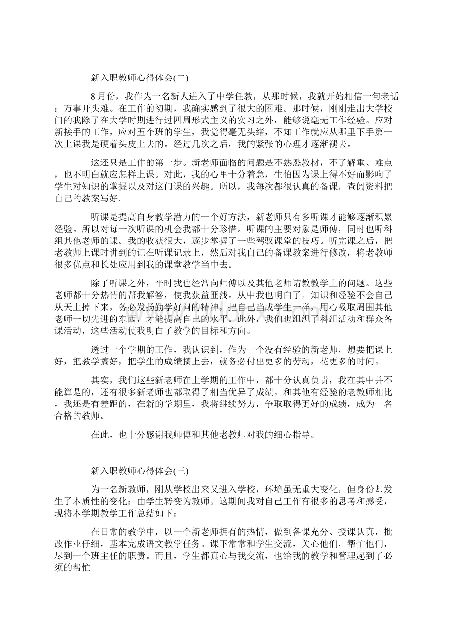 新入职教师心得体会范文5篇.docx_第2页