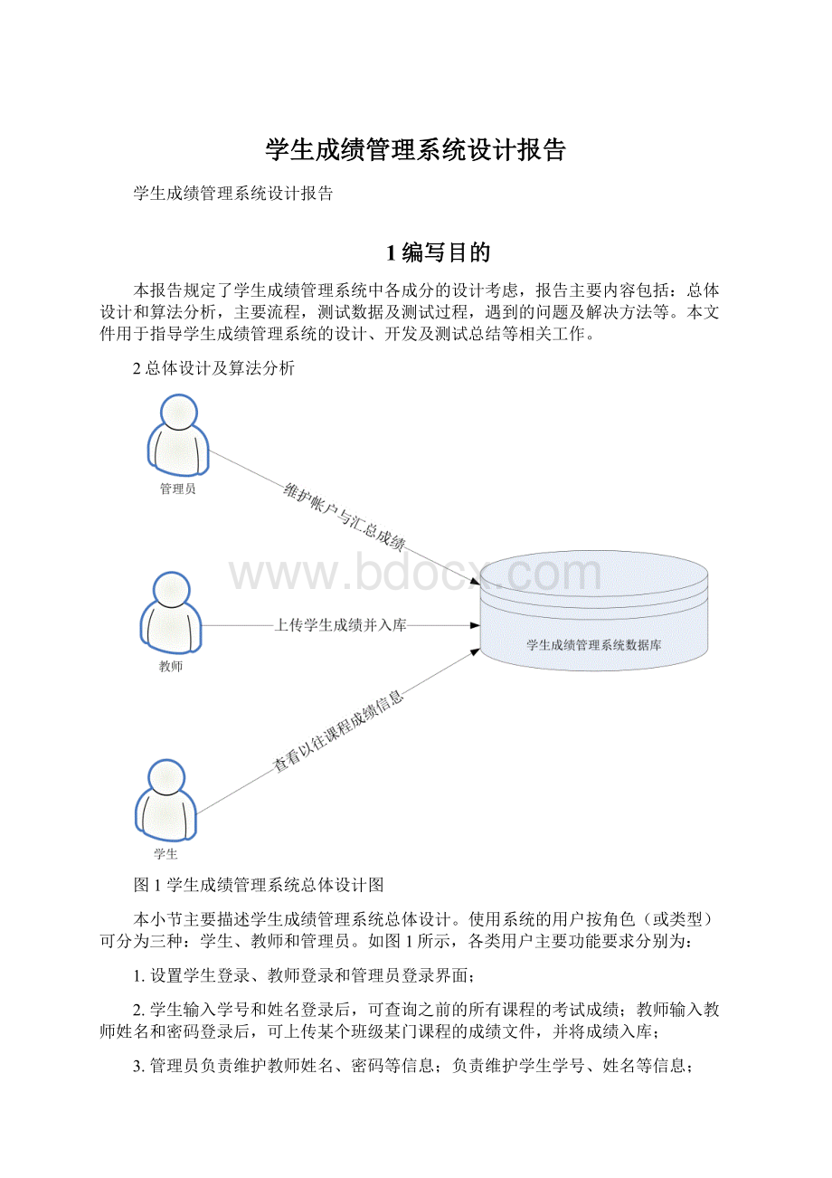 学生成绩管理系统设计报告.docx