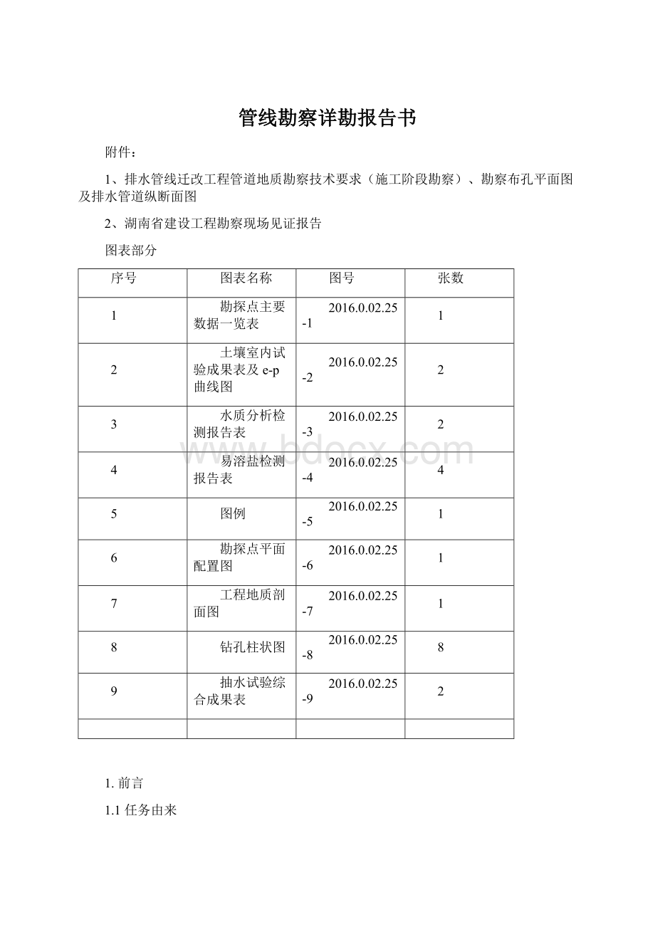 管线勘察详勘报告书.docx_第1页