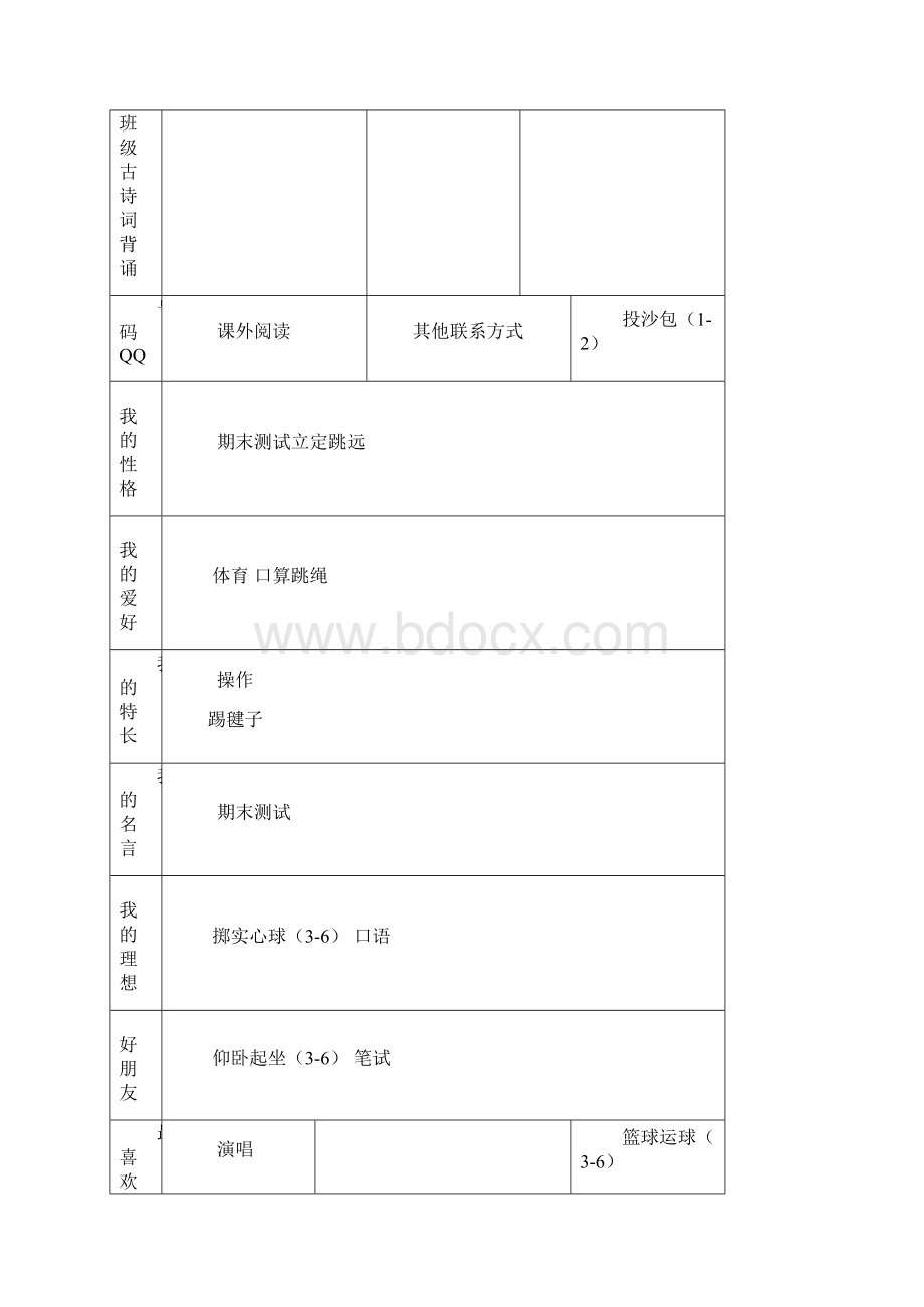 我的中学生成长档案表格.docx_第2页