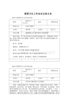 爱国卫生工作会议记录文本.docx