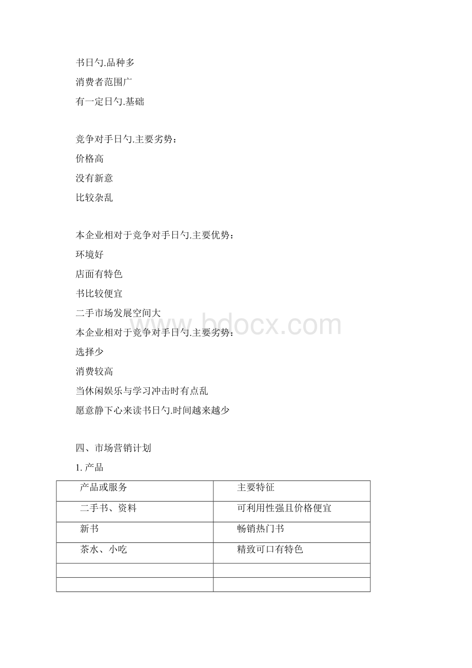 大学城遇见书吧投资经营项目商业计划书.docx_第3页