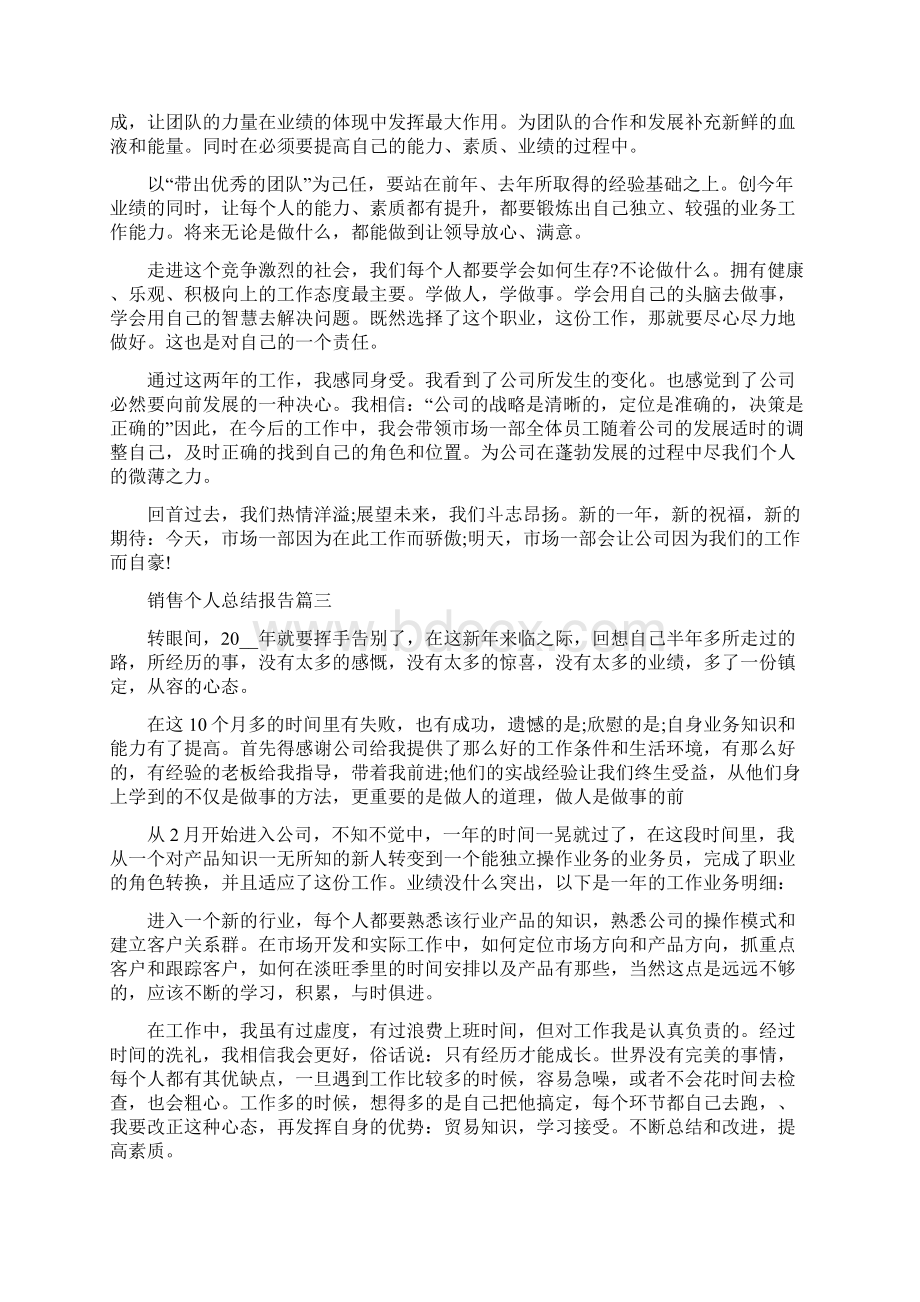 销售个人总结报告5篇精选.docx_第3页