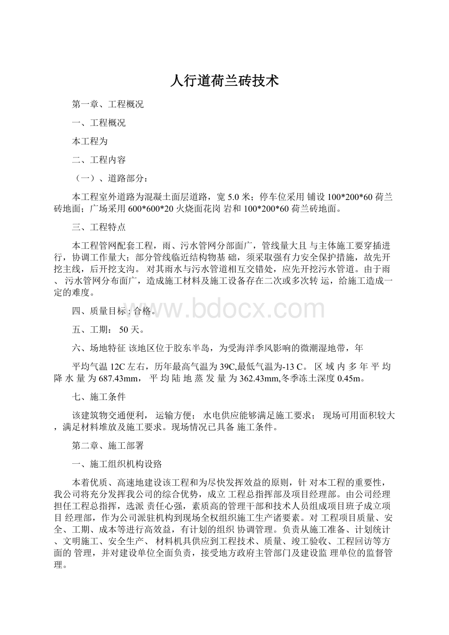 人行道荷兰砖技术文档格式.docx