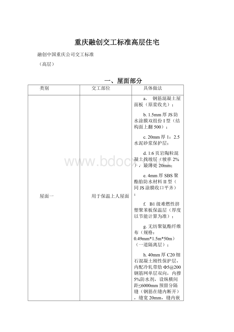 重庆融创交工标准高层住宅.docx