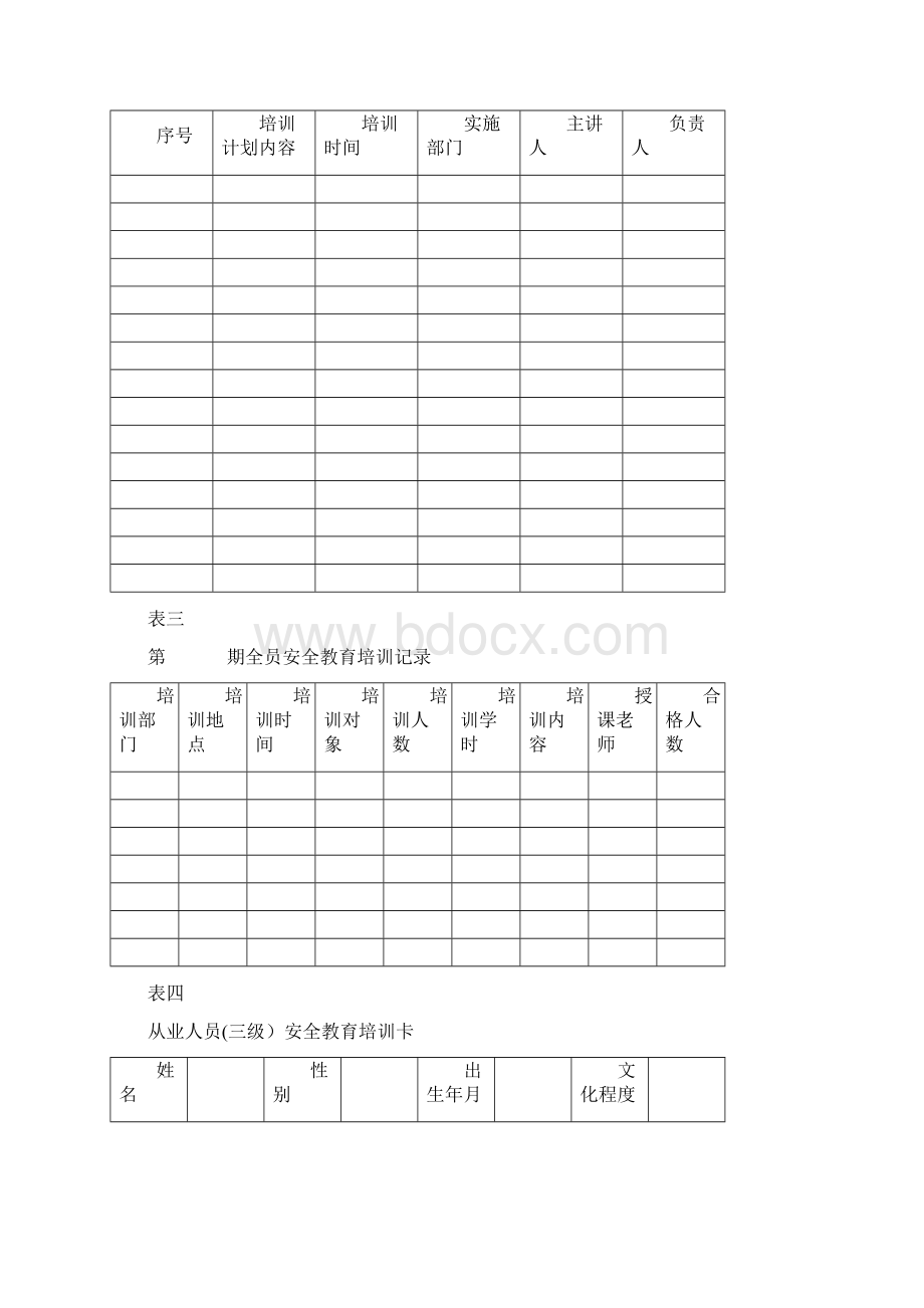 从业人员全员安全培训档案Word格式.docx_第3页