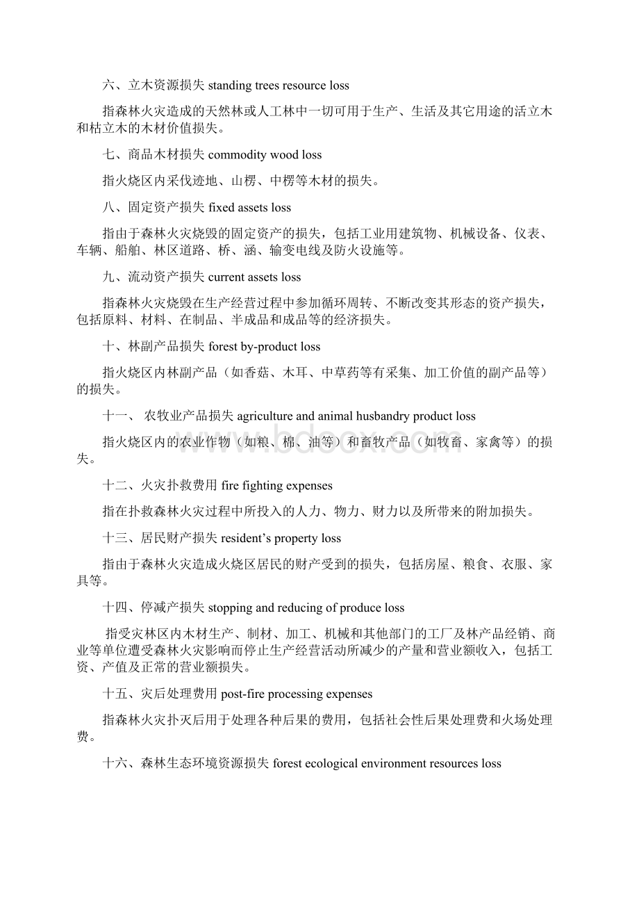 最新森林火灾损失评估技术规范试行Word文件下载.docx_第2页